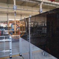 Steel column PC board fence protection