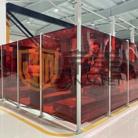 Steel column PC board fence protection