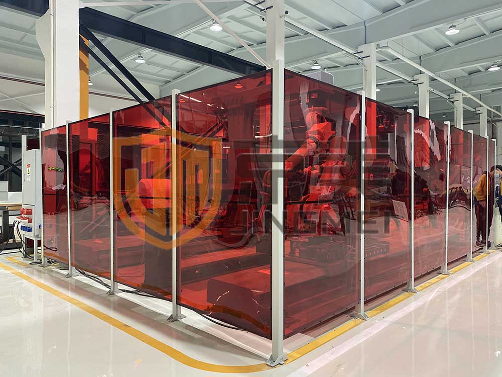 Steel column PC board fence protection